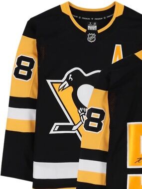 adidas Kids' Black & Gold Letang #58 Hockey Jersey